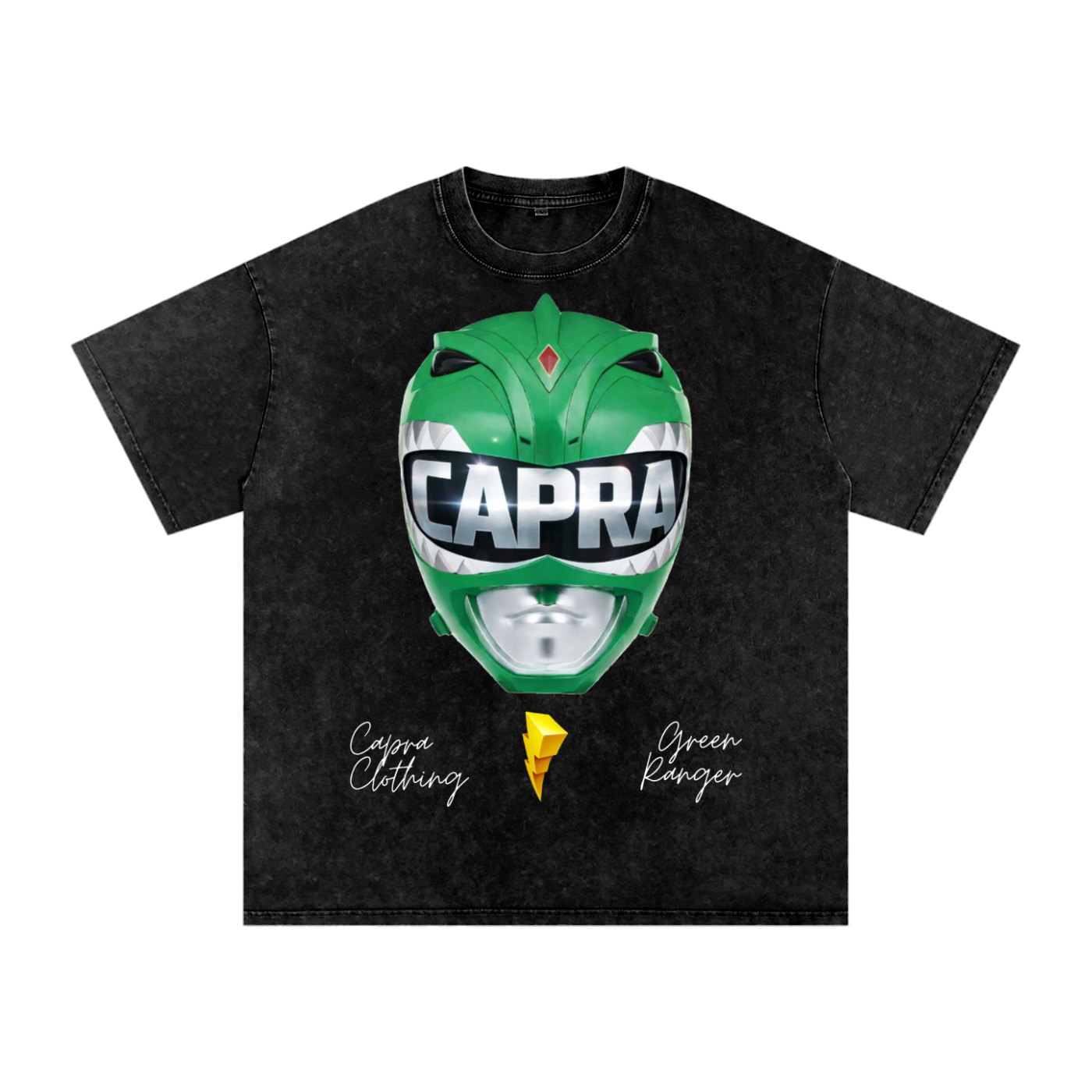 Snow Washed Oversized Green Ranger T-Shirt