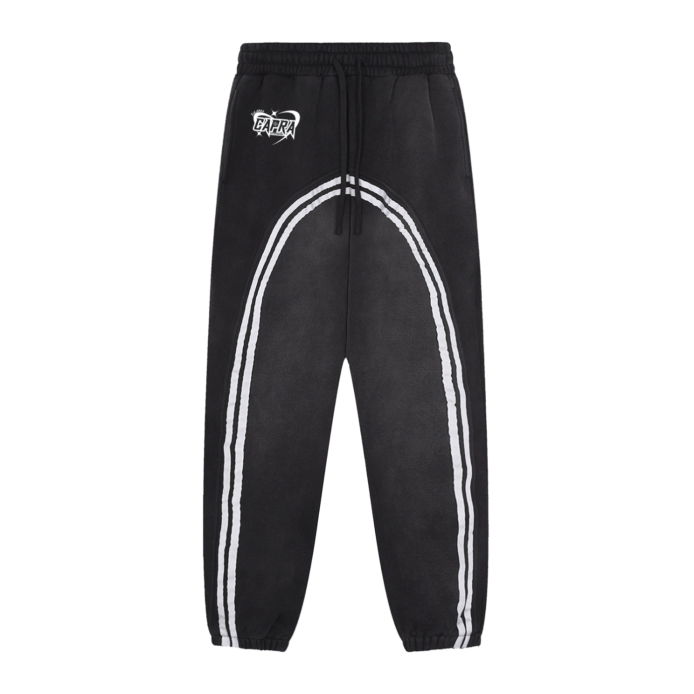 Sun Fade Contrast Tape Fleece Jogged Sweatpants