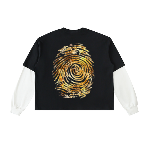 Layered Contrast Sleeve Scarface license T-Shirt
