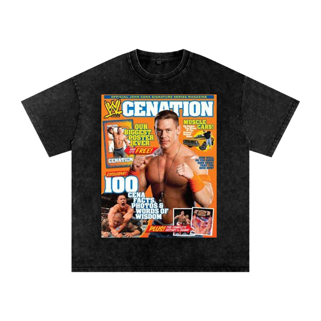 Snow Washed Oversized Cena Mag T-Shirt